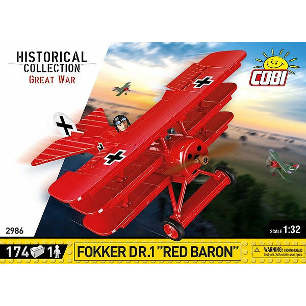 Cobi World War I Fokker Dr1 Red Baron 174 Pieces