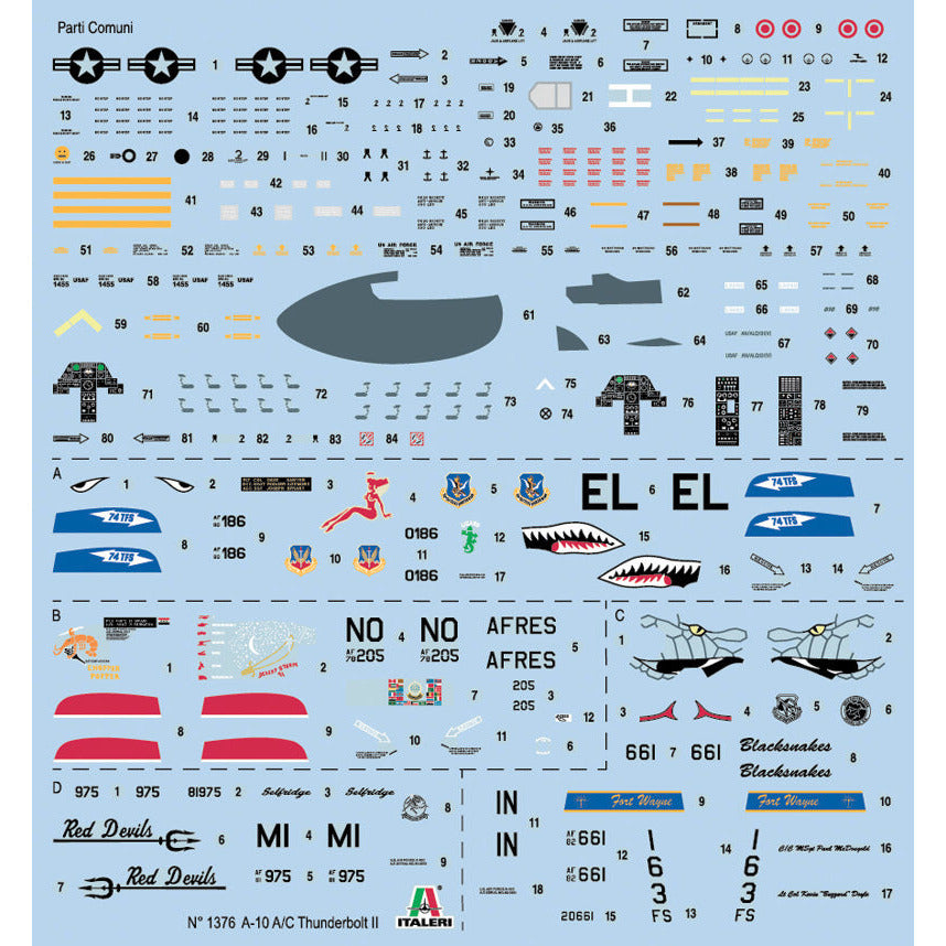 ITALERI 1/72 A-10 A/C Thunderbolt II 25th Anniversary Gulf