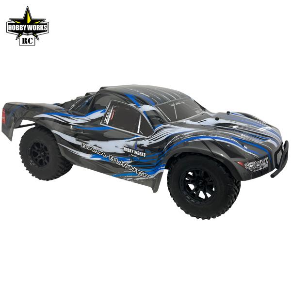 HOBBY WORKS RC Baja Burner V2 2wd SC Truck Blue 1/10th RTR