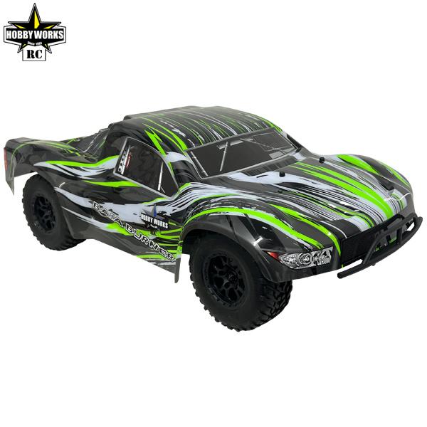 HOBBY WORKS RC Baja Burner V2 2WD SC Truck Green 1/10th RTR