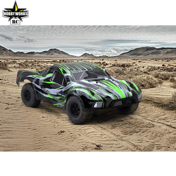 HOBBY WORKS RC Baja Burner V2 2WD SC Truck Green 1/10th RTR