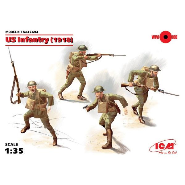 ICM 1/35 US Infantry (1918) (4 Figures)