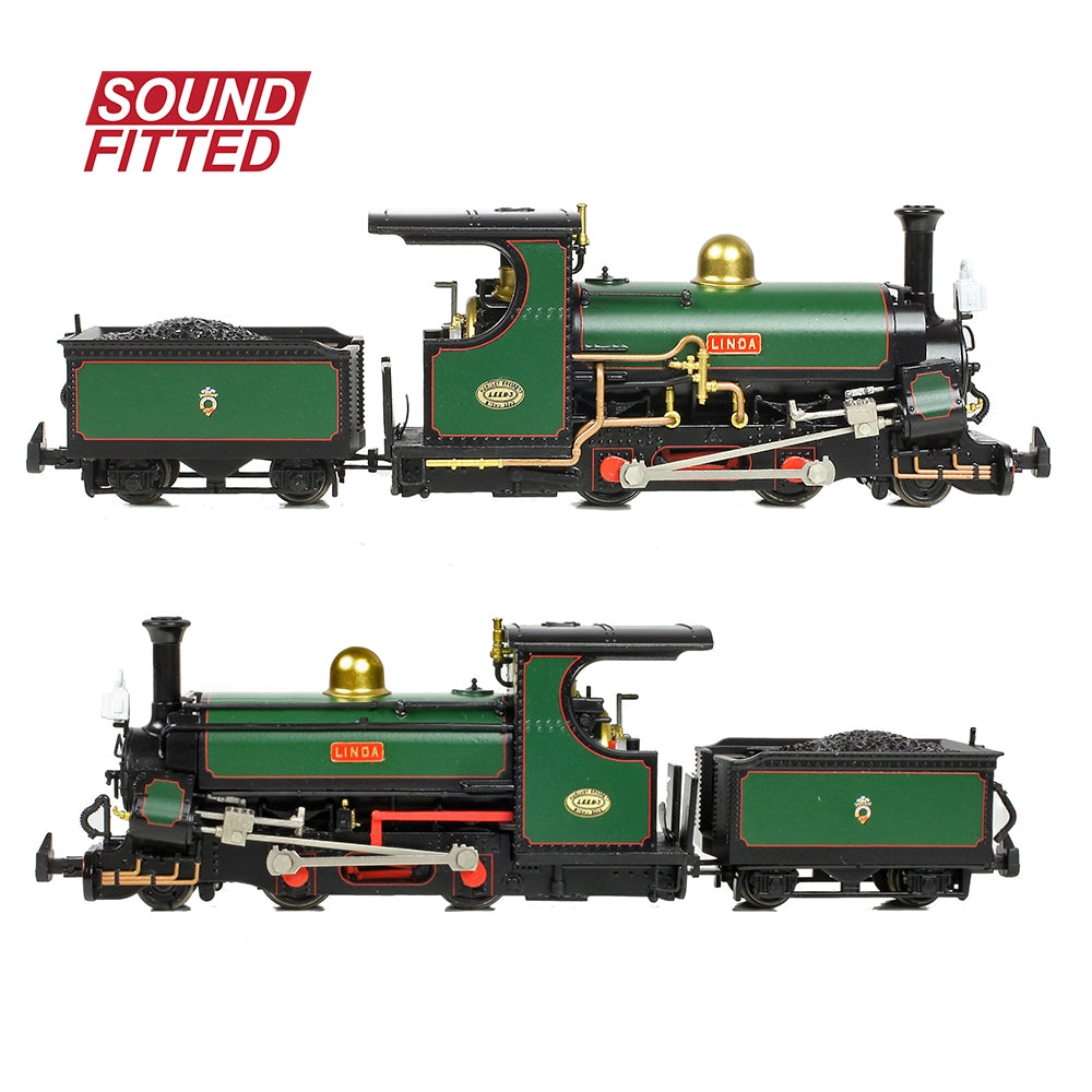 BACHMANN NARROW GAUGE OO9 Penrhyn Mainline Hunslet 2-4-0STT 'Linda' Ffestiniog Railway Green Sound Fitted