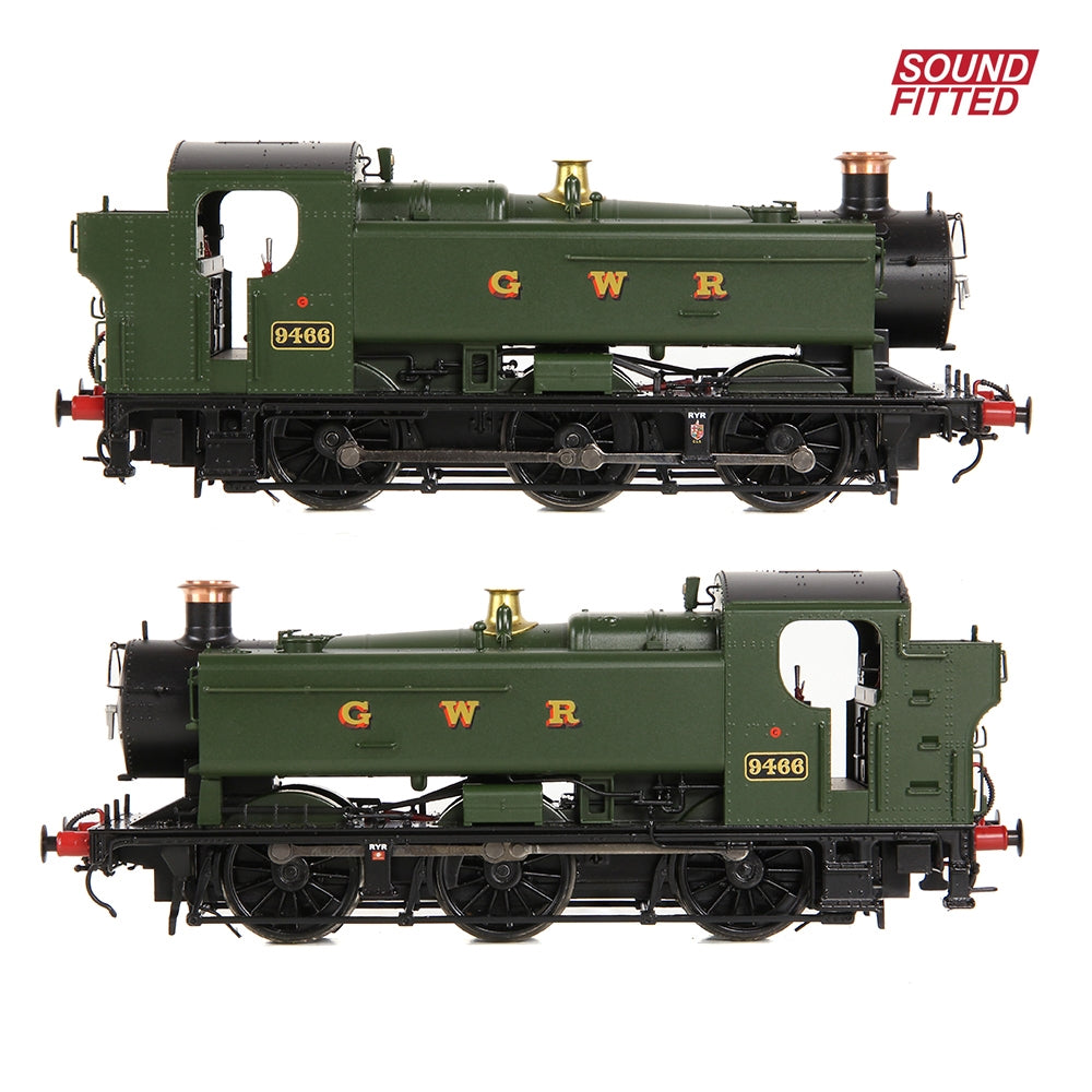 BRANCHLINE OO GWR 94XX Pannier Tank 9466 GWR Green (GWR) Sound Fitted