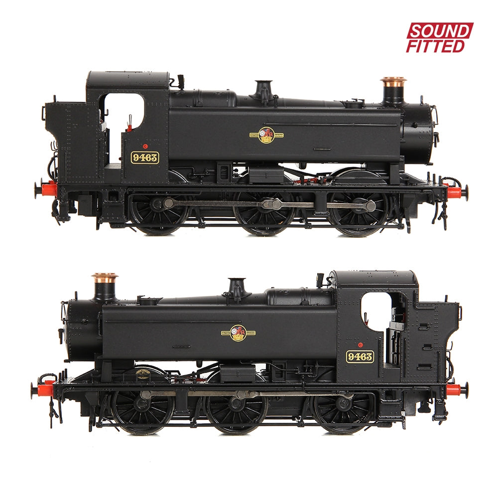 BRANCHLINE OO GWR 94XX Pannier Tank 9463 BR Black (Late Crest) Sound Fitted