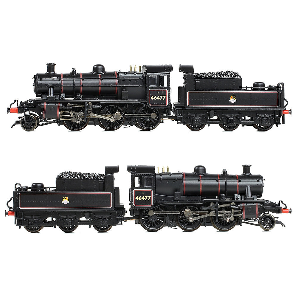 GRAHAM FARISH N LMS Ivatt 2MT 46477 BR Lined Black (Early Emblem)