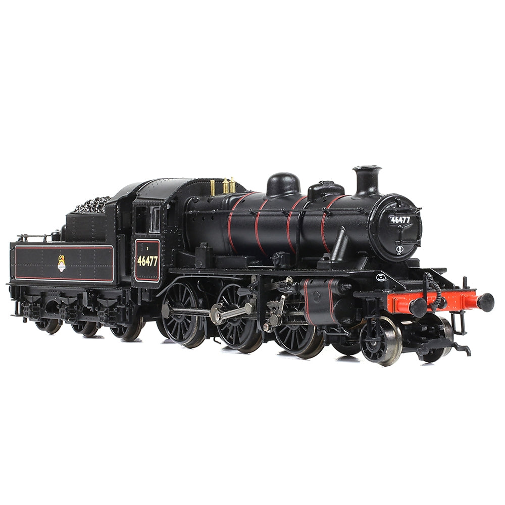 GRAHAM FARISH N LMS Ivatt 2MT 46477 BR Lined Black (Early Emblem)