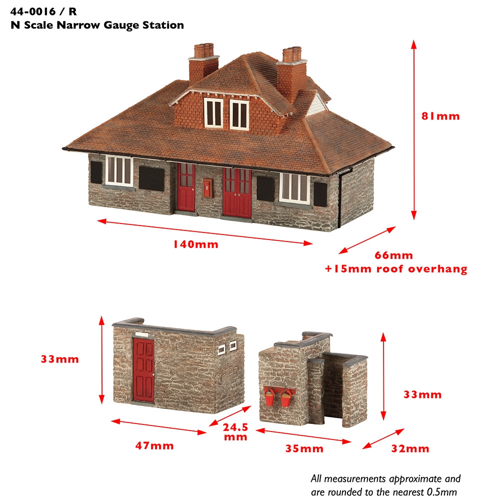 SCENECRAFT OO9 Narrow Gauge Station Red