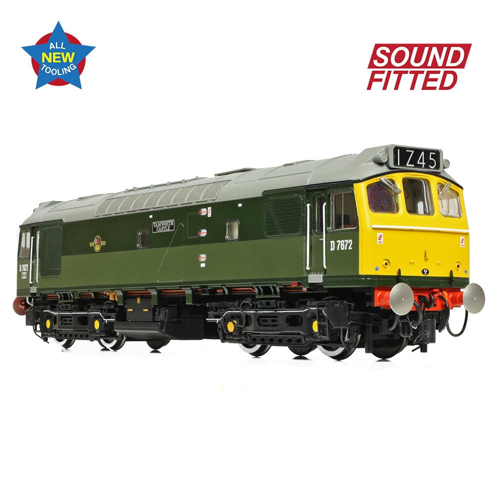 BRANCHLINE Class 25/3 D7672 'Tamworth Castle' BR Two-Tone Green (Full Yell. Ends)