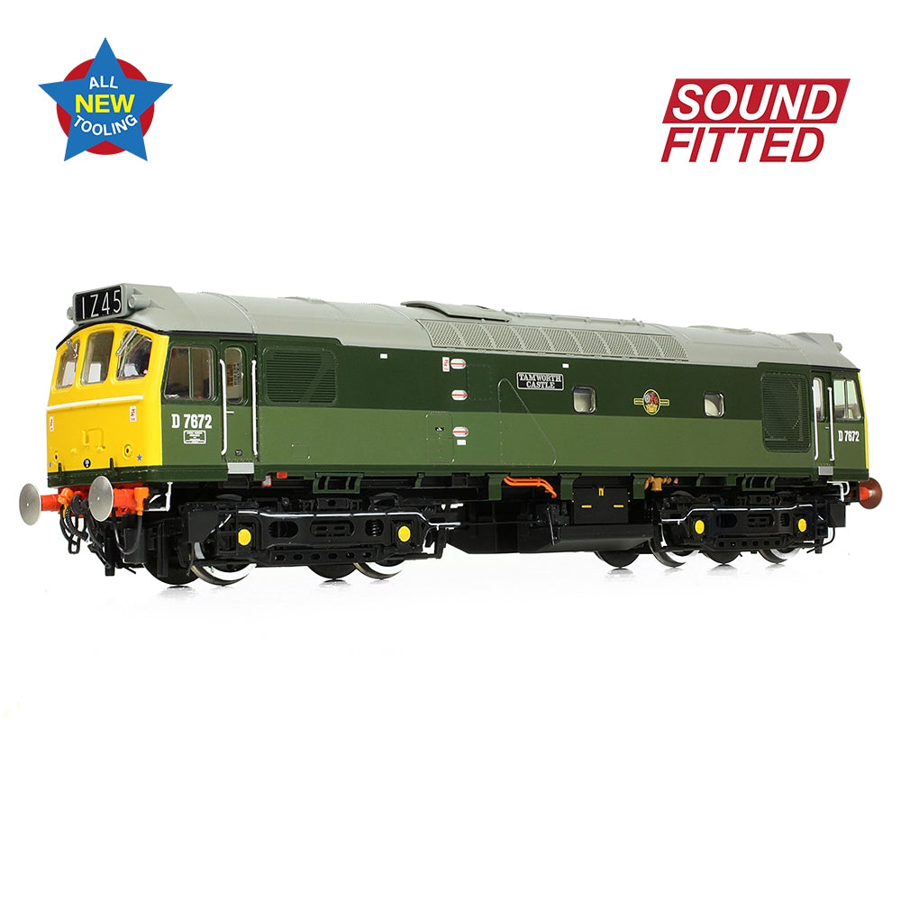 BRANCHLINE Class 25/3 D7672 'Tamworth Castle' BR Two-Tone Green (Full Yell. Ends)