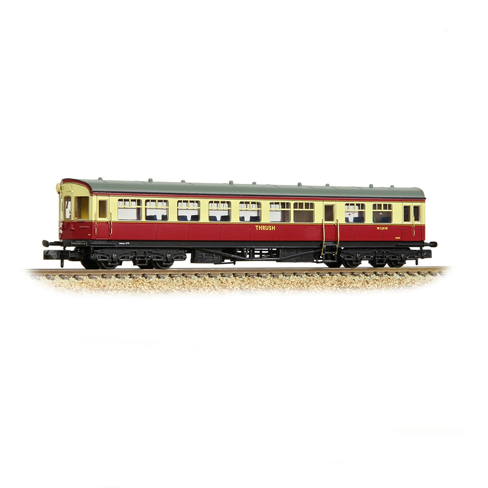 GRAHAM FARISH GWR Hawksworth Auto-Trailer 'Thrush' BR Crimson & Cream