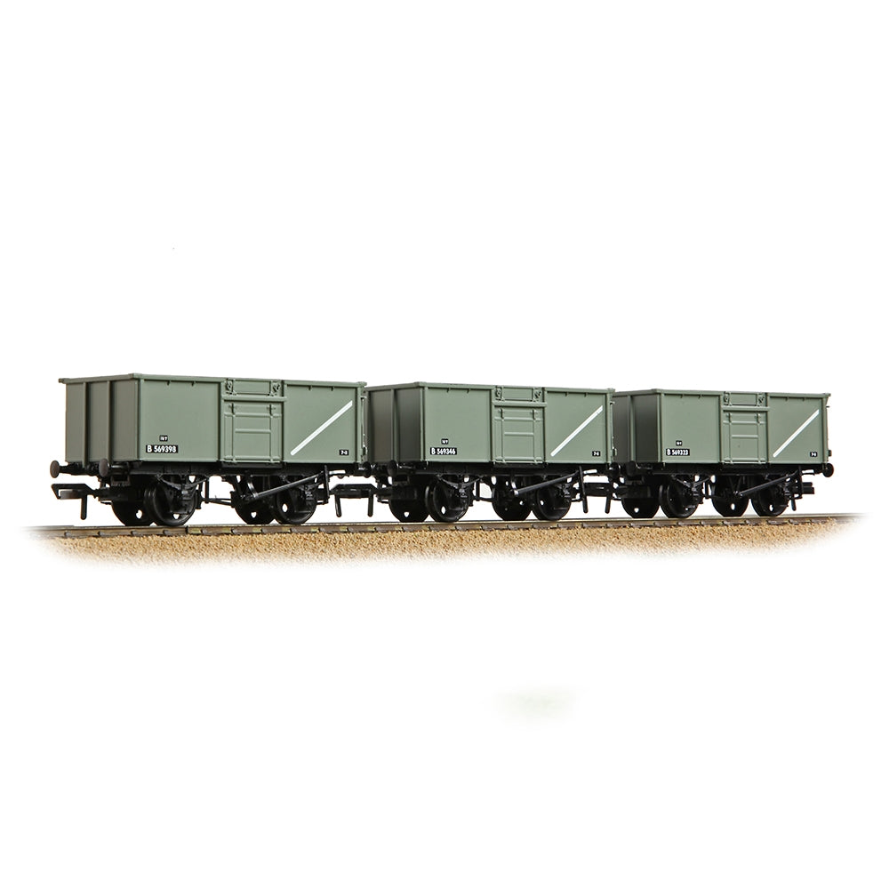 BRANCHLINE BR 16T Steel Mineral Top Flap Doors 3-Wagon Pack BR Grey (Early) [WL]