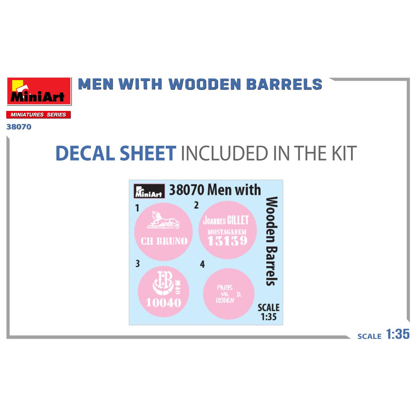 MINIART 1/35 Men with Wooden Barrels