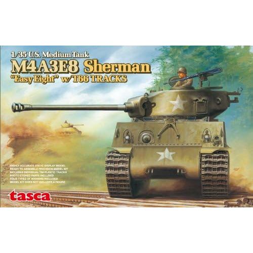 Asuka 1/35 M4A3E8 Sherman Easy Eight w/ T66 Tracks Plastic Model Kit