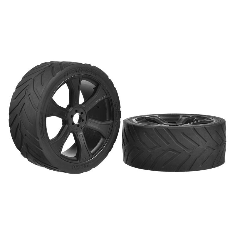 TEAM CORALLY Sprint RXA Asuga XLR Street Tyres, Low Profile, Glued on Black Rims (1 Pair)