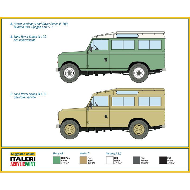 ITALERI 1/35 Land Rover Series III 109 "Guardia Civil"