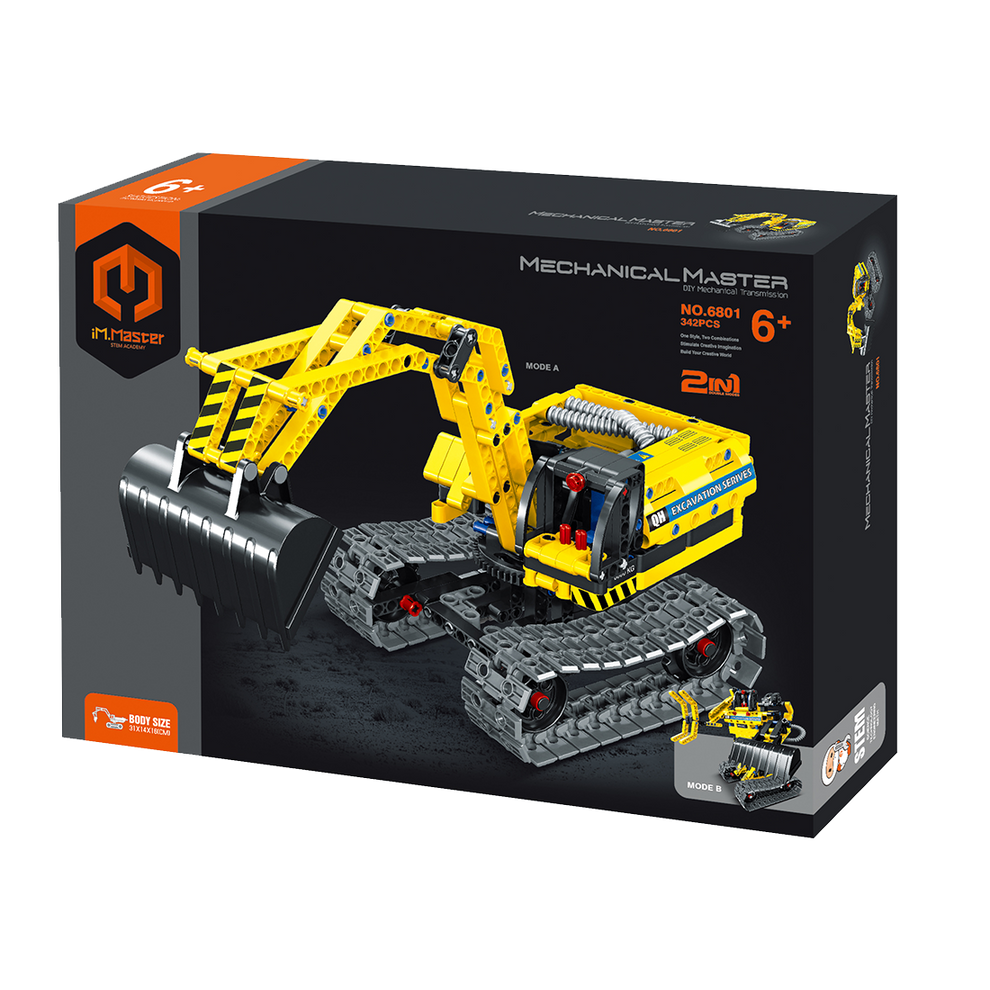 IM.MASTER Machinery Series Digger Or Robot 2 in 1 342 PCS C18