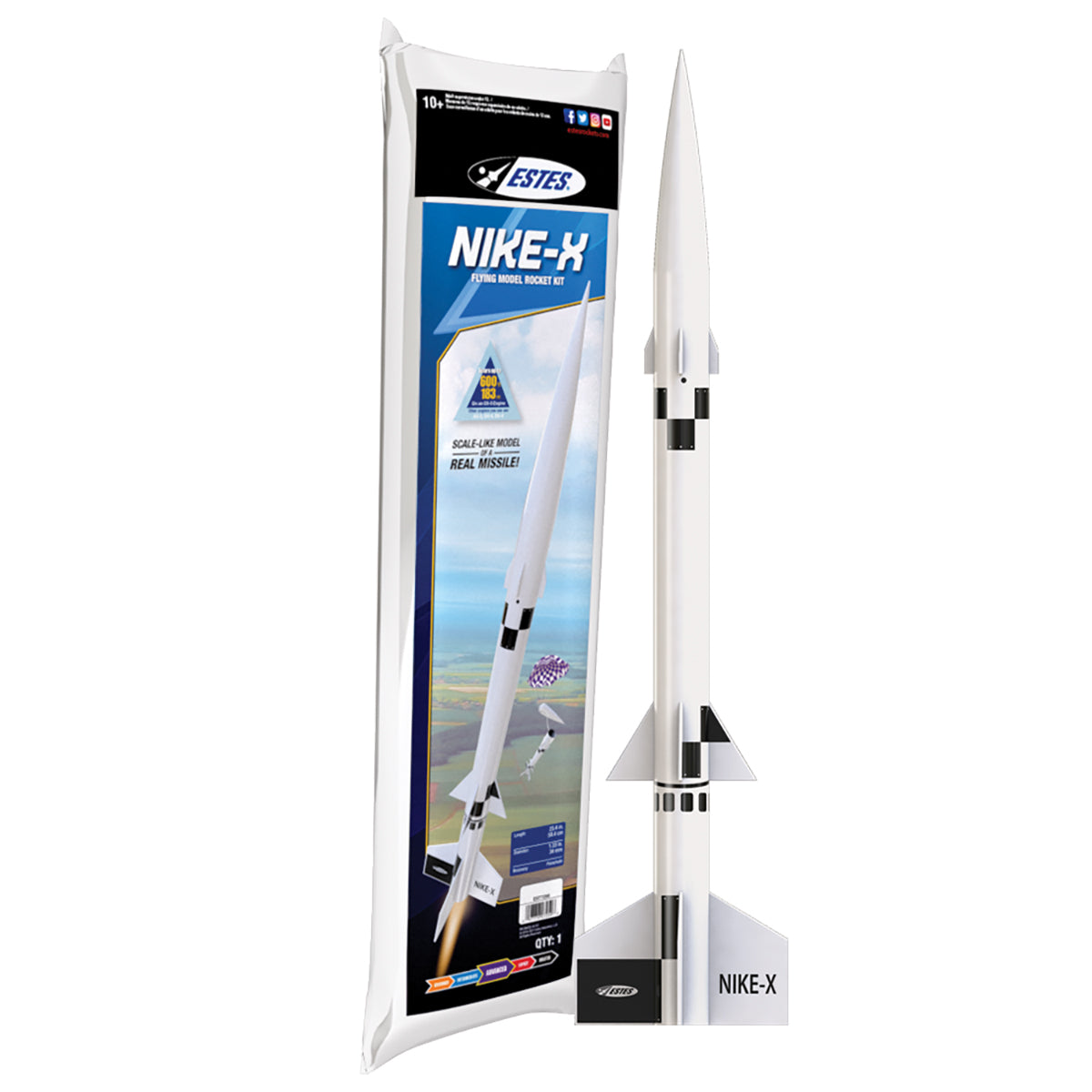 ESTES Nike-X Advanced Model Rocket Kit (18mm Standard Engine)