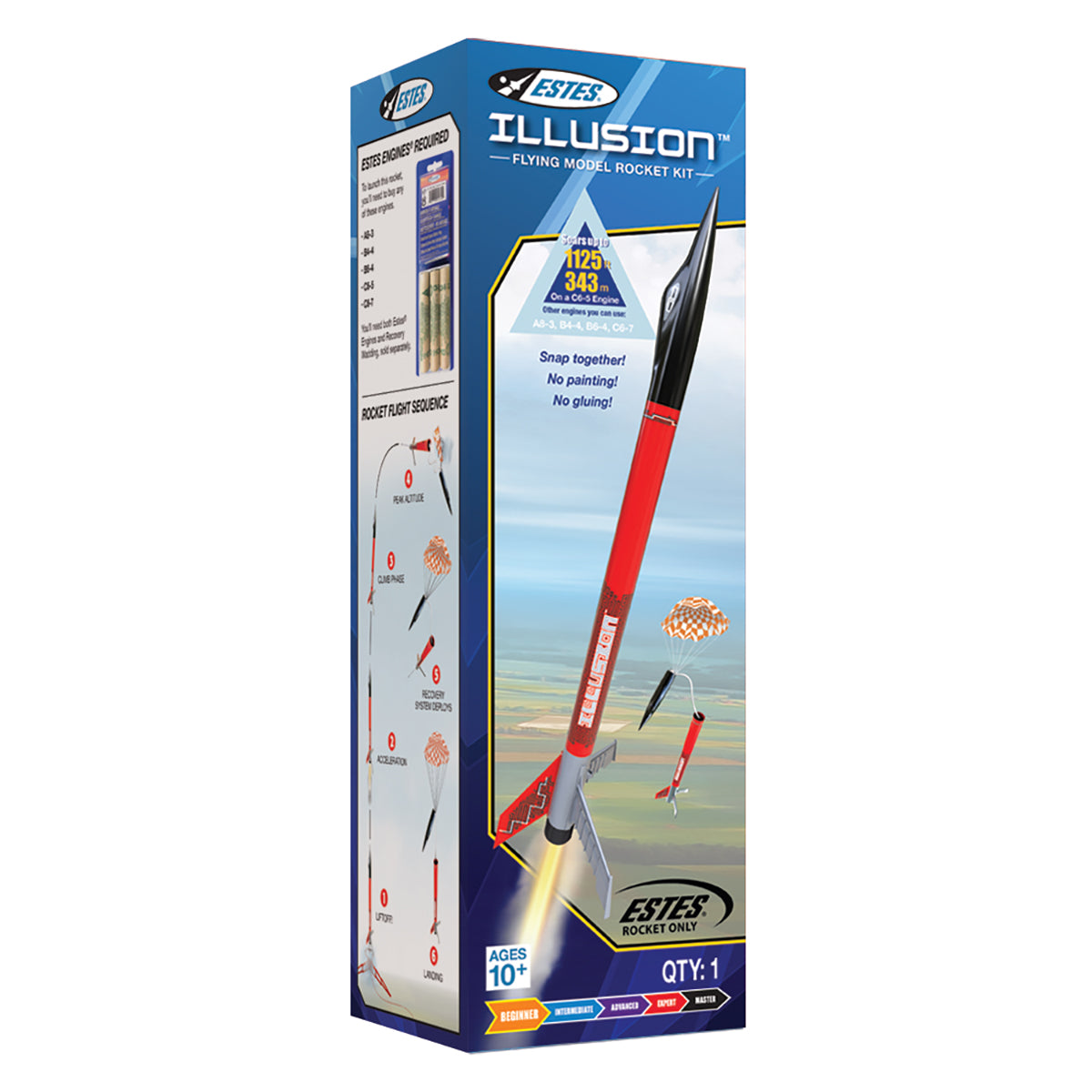 ESTES Illusion Beginner Model Rocket Kit (18mm Standard Engine)