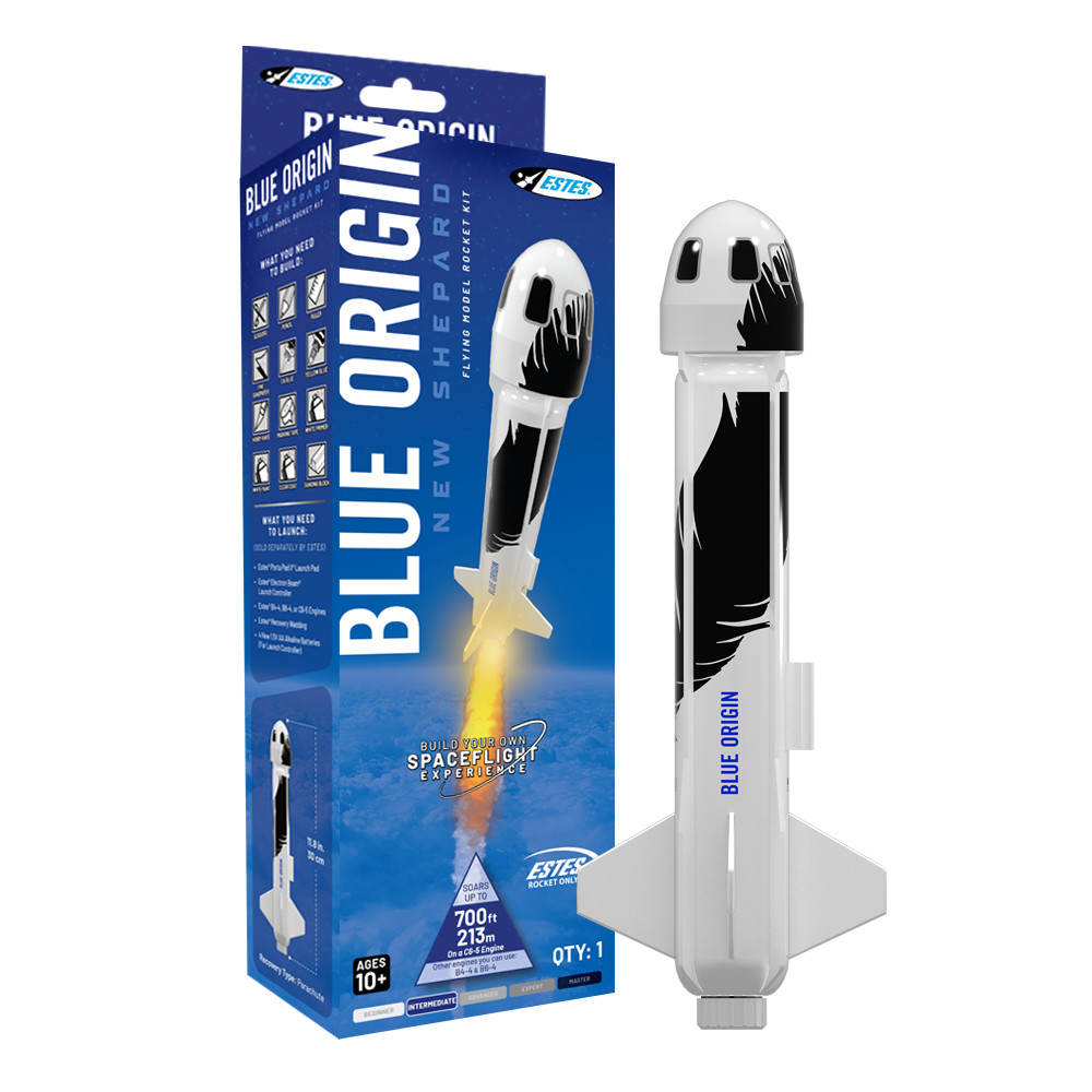 ESTES Blue Origin New Shepard Intermediate Rocket Kit (18mm Standard Engine)