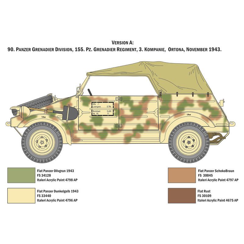 ITALERI 1/9 Kdf. 1 Typ 82 Kubelwagen