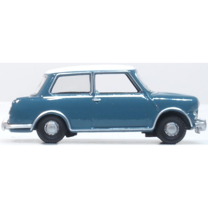 OXFORD 1/76 Riley Elf MkIII Persian Blue Snowberry White