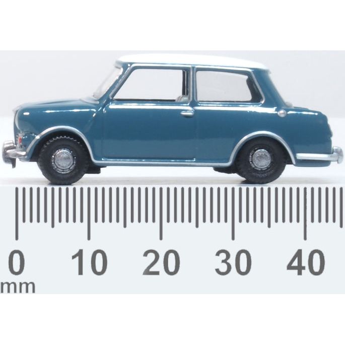 OXFORD 1/76 Riley Elf MkIII Persian Blue Snowberry White