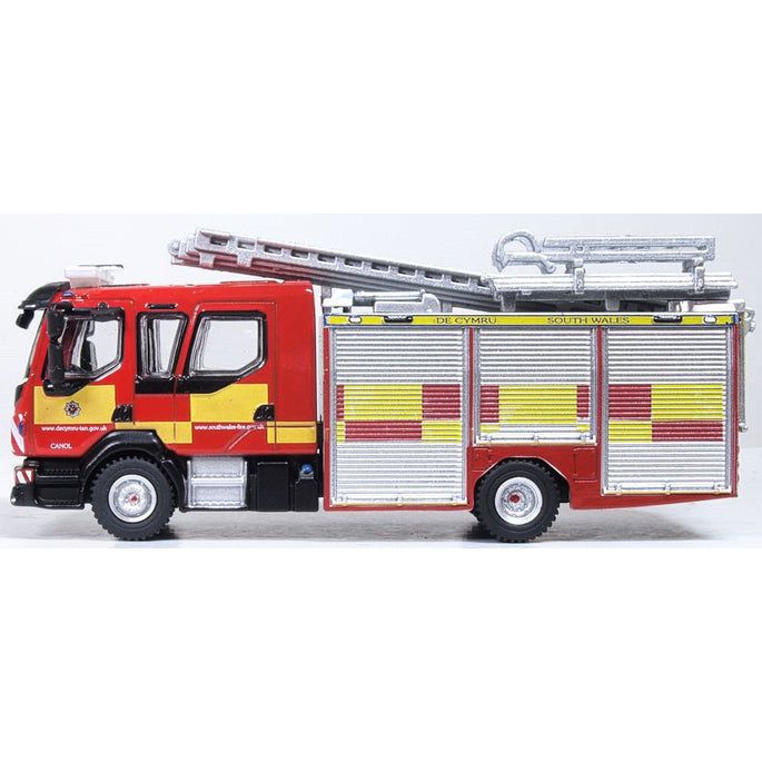 OXFORD 1/76 Volvo FL Emergency One Pump Ladder South Wales Fire Engine