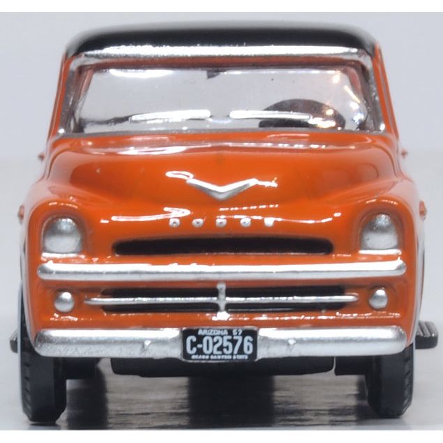 OXFORD 1/87 Dodge D100 Pickup 1957 Omaha Orange and Jewel Black