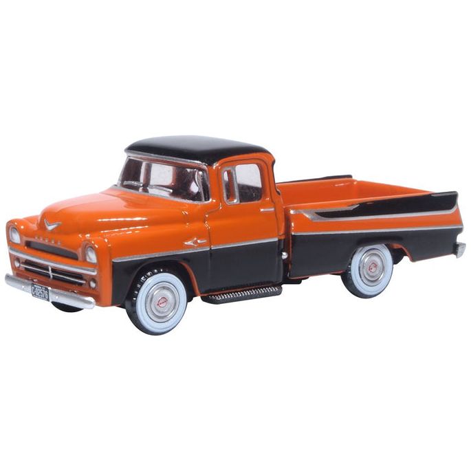 OXFORD 1/87 Dodge D100 Pickup 1957 Omaha Orange and Jewel Black