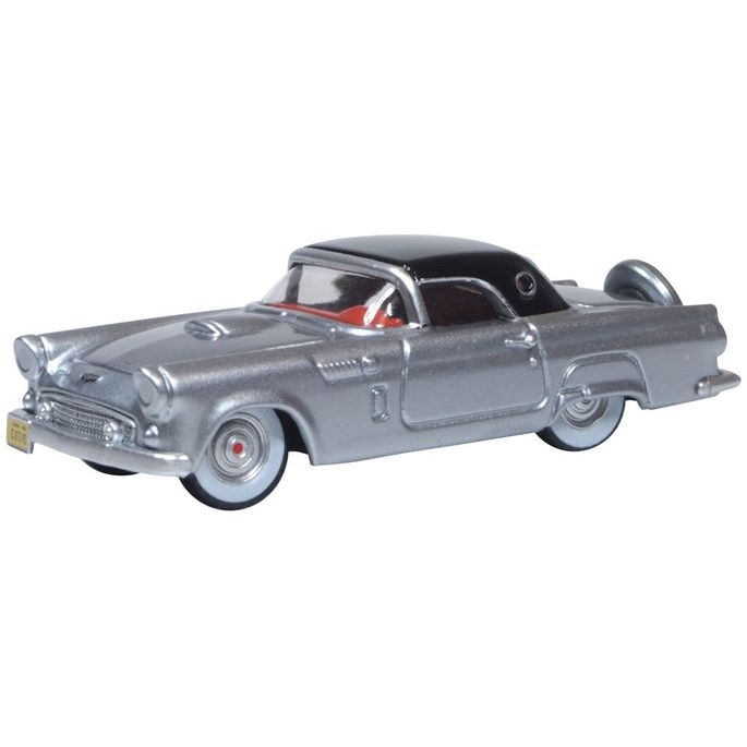 OXFORD 1/87 Ford Thunderbird 1956 Grey Metallic and Raven Black