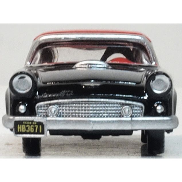 OXFORD 1/87 Ford Thunderbird 1956 Raven Black/Fiesta Red