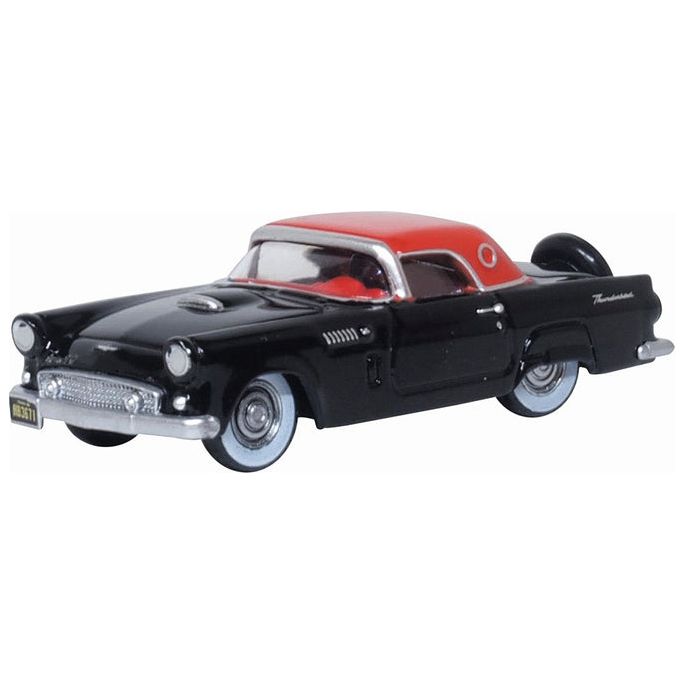 OXFORD 1/87 Ford Thunderbird 1956 Raven Black/Fiesta Red