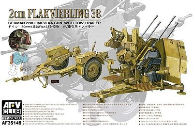 AFV Club 1/35 German 2cm Flakvierling 38 AA Gun Plastic Model Kit [AF35149]