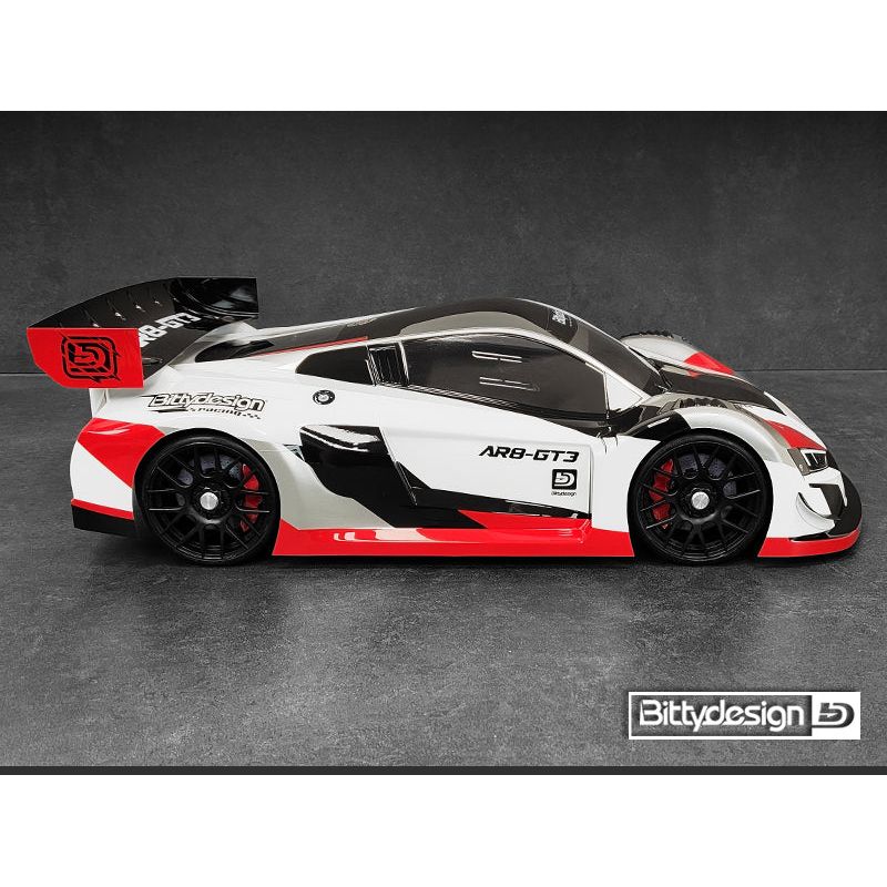 BITTYDESIGN AR8-GT3 1/8 GT Clear Body 325mm, Short Wheelbase (SWB), 1mm Thick Light Weight