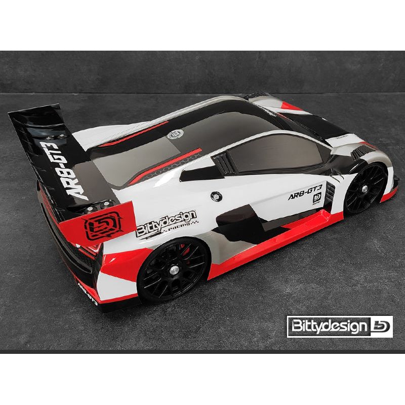 BITTYDESIGN AR8-GT3 1/8 GT Clear Body 325mm, Short Wheelbase (SWB), 1mm Thick Light Weight