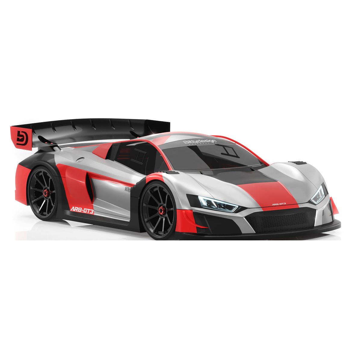 BITTYDESIGN AR8-GT3 1/8 GT Clear Body 325mm, Short Wheelbase (SWB), 1mm Thick Light Weight