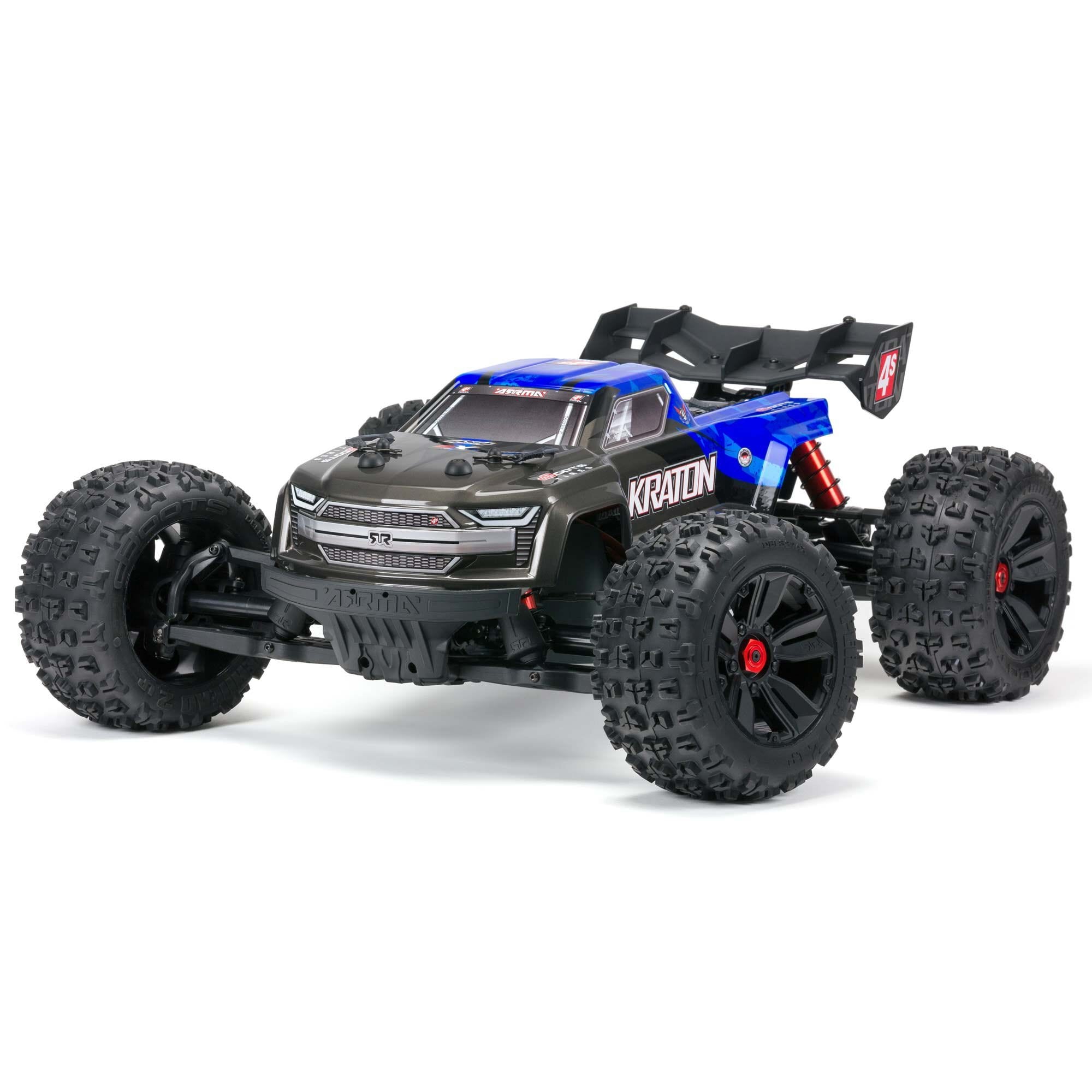 ARRMA Kraton 4X4 BLX 4S Brushless Speed Monster Truck RTR, Black/Blue