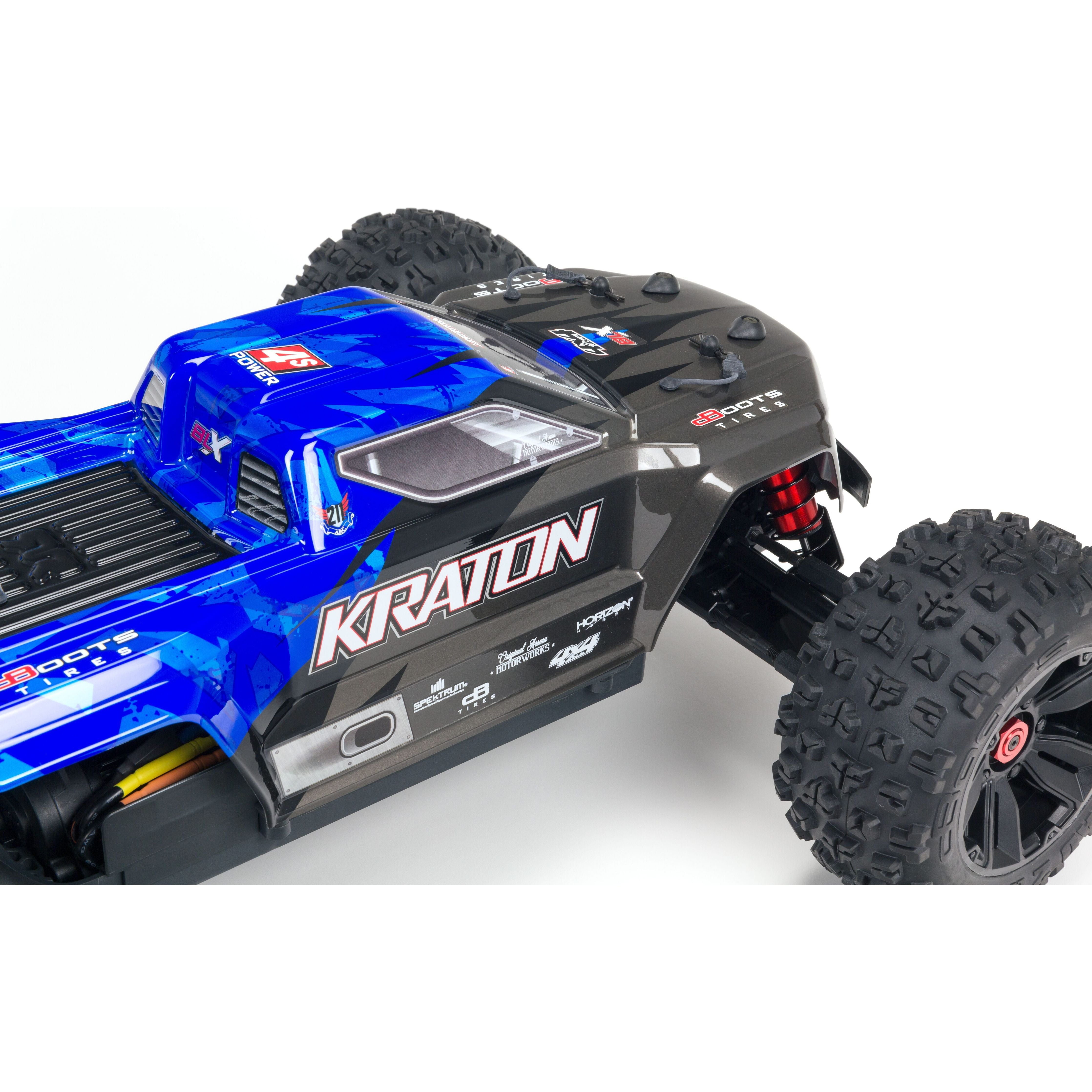 ARRMA Kraton 4X4 BLX 4S Brushless Speed Monster Truck RTR, Black/Blue