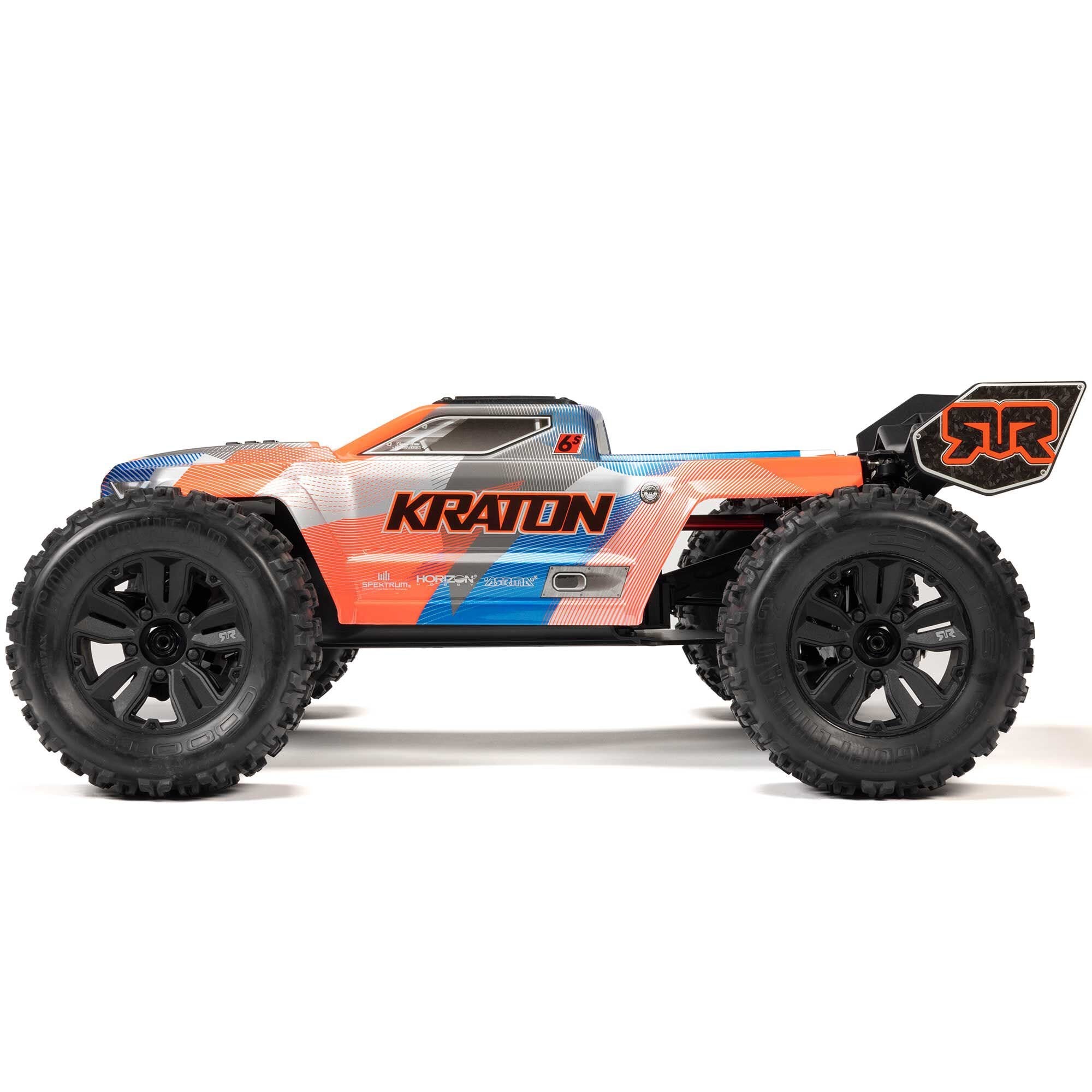 Arrma Kraton 6S BLX 4X4 1/8 Speed Monster Truck, RTR, Orange/Blue