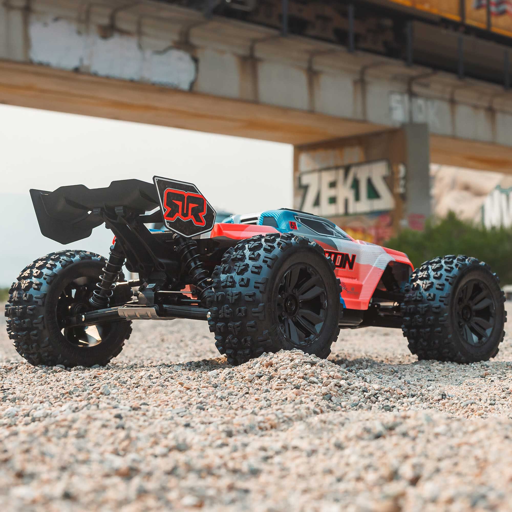 Arrma Kraton 6S BLX 4X4 1/8 Speed Monster Truck, RTR, Orange/Blue