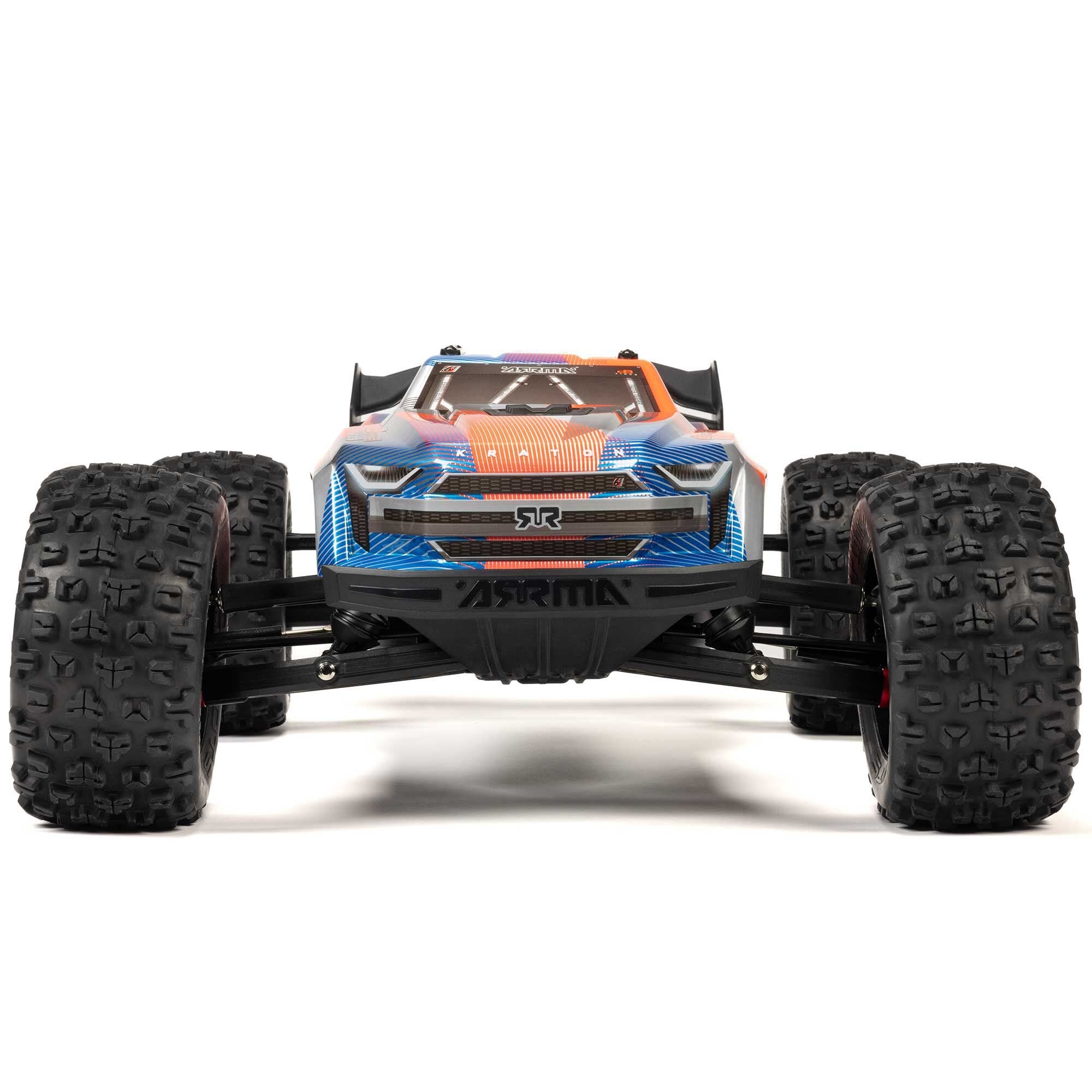 Arrma Kraton 6S BLX 4X4 1/8 Speed Monster Truck, RTR, Orange/Blue