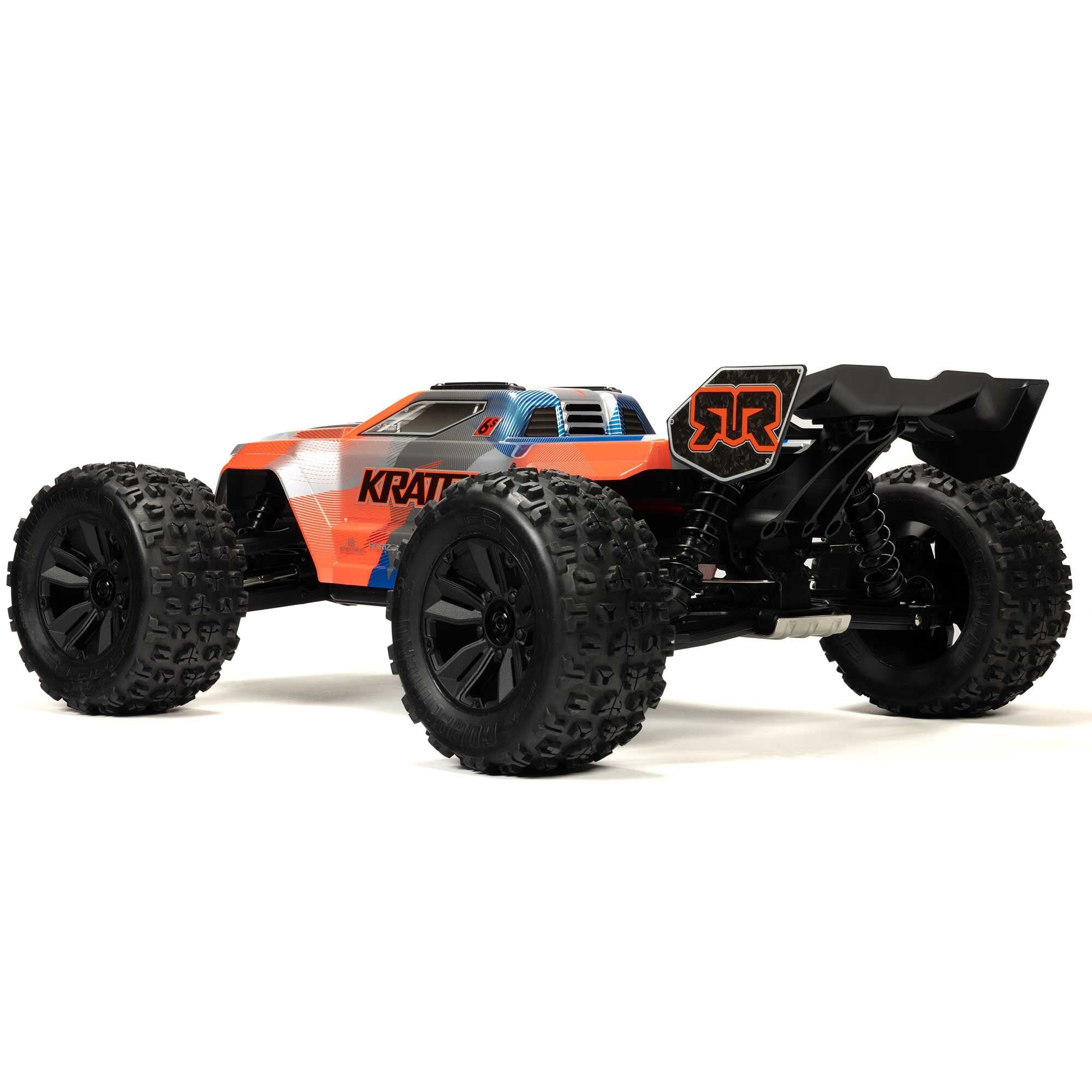 Arrma Kraton 6S BLX 4X4 1/8 Speed Monster Truck, RTR, Orange/Blue