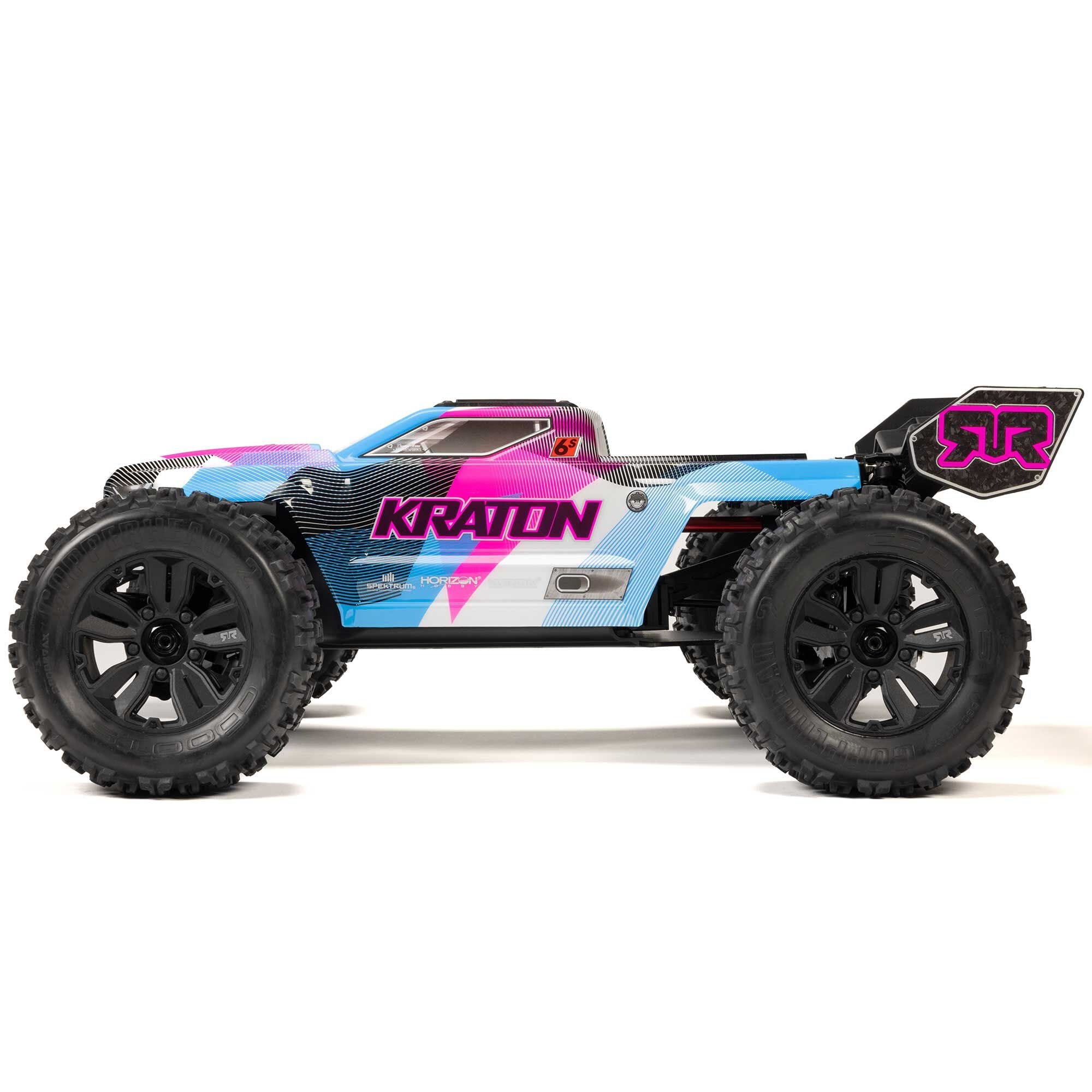 Arrma Kraton 6S BLX 4X4 1/8 Speed Monster Truck, RTR, Pink/Blue