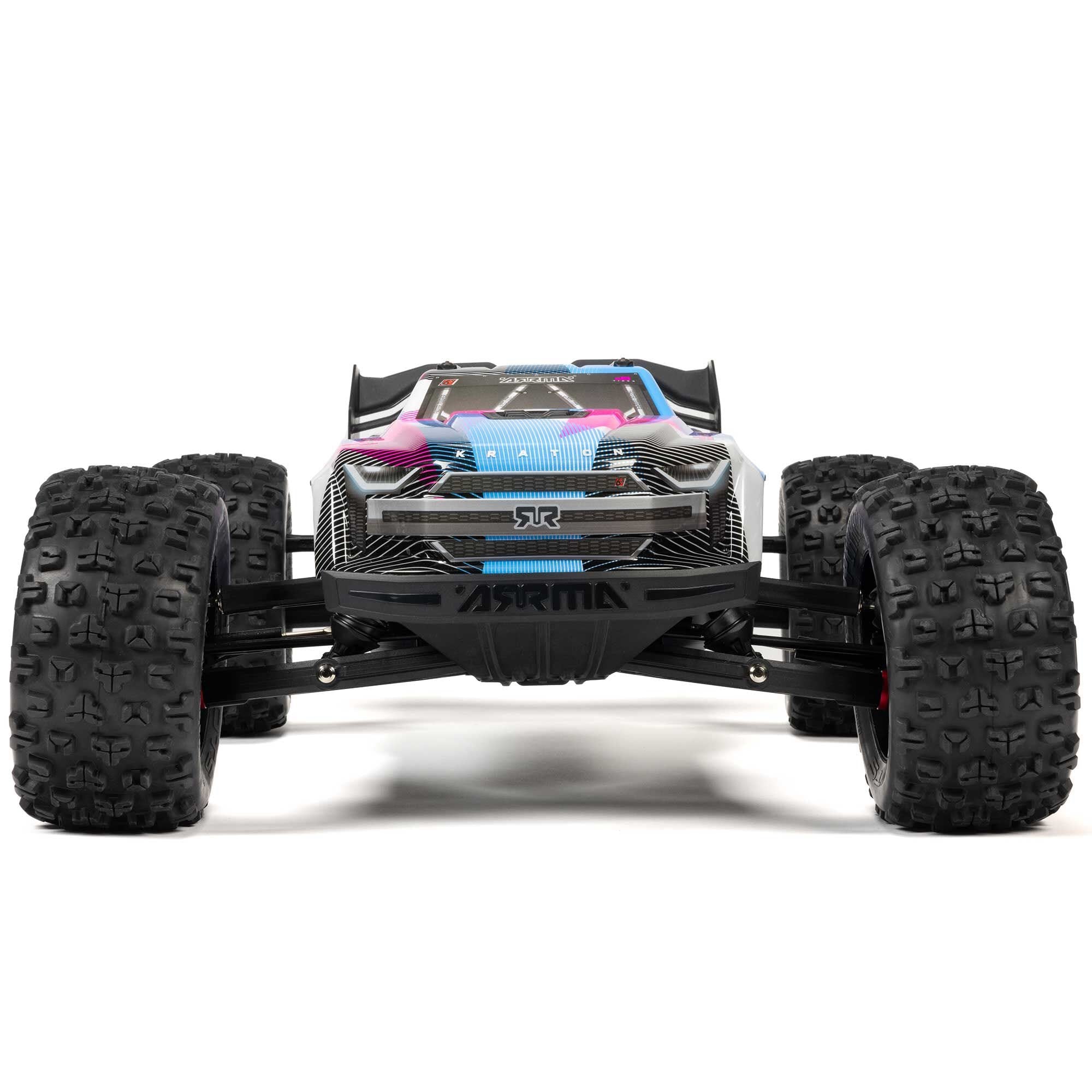 Arrma Kraton 6S BLX 4X4 1/8 Speed Monster Truck, RTR, Pink/Blue