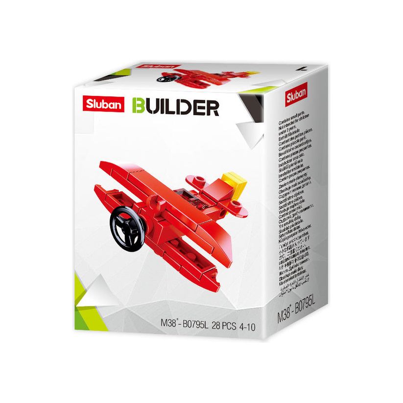 SLUBAN BUILDER RED PLANE 28 PCS C120