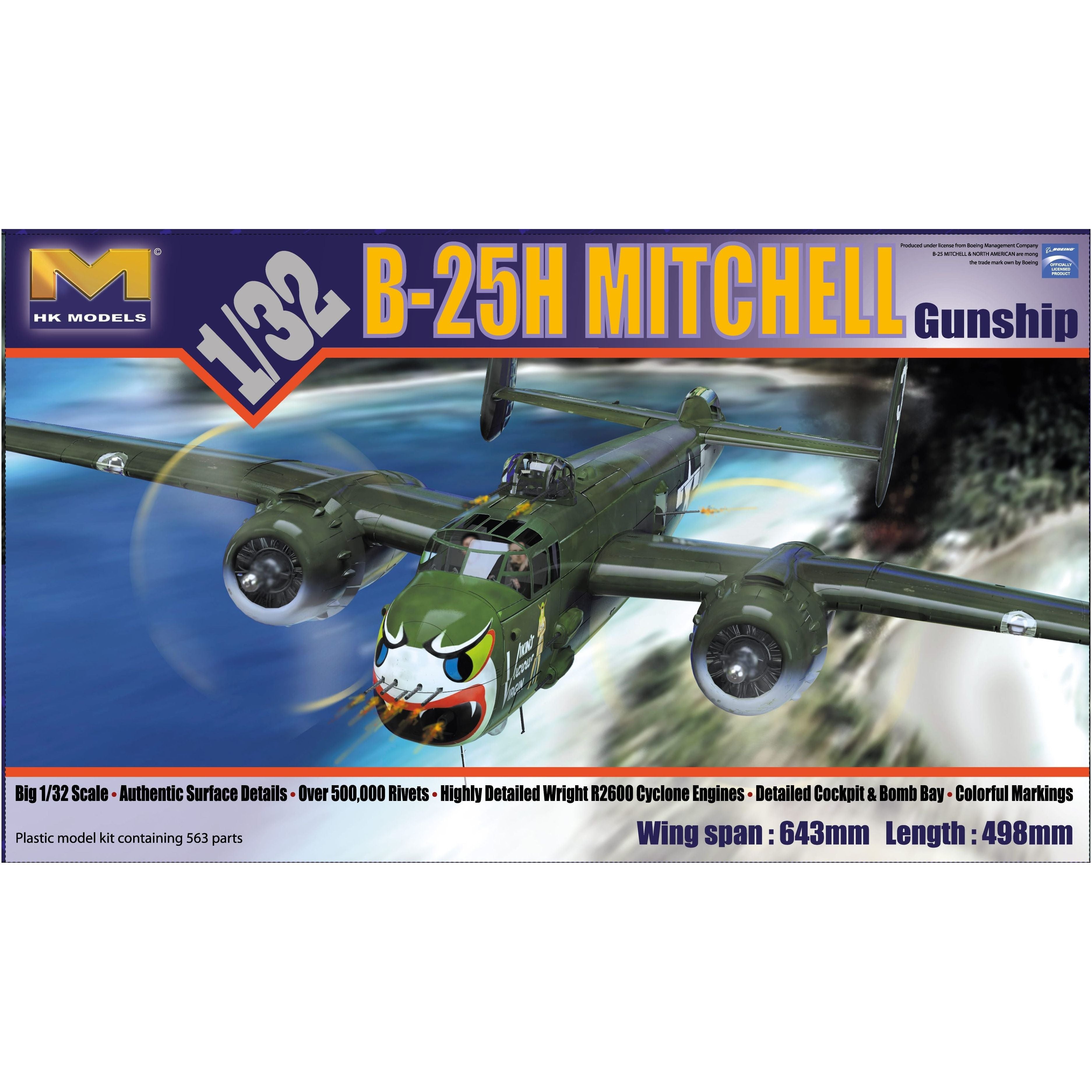 HONG KONG MODELS 1/32 B-25H Mitchell Gunship