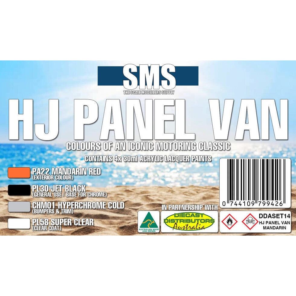 SMS HJ PANEL VAN COLOUR SET - MANDARIN RED set