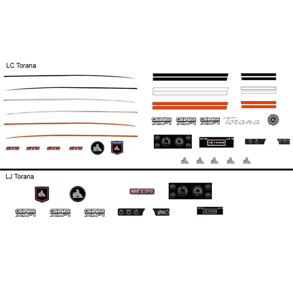 DDA 1:24 (6pcs) LC/LJ Torana Decal