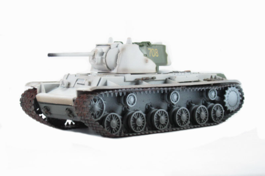 Easy Model 1/72 Russian KV-1 Model 1942 Heavy Tank ( White / Oliver Green) Assembled Model [36291]